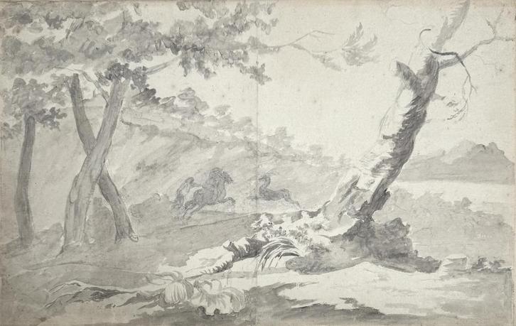 Schilderij Gerriet Postma, abstracte compositie, Antiek en Kunst, Kunst | Tekeningen en Foto's, Ophalen of Verzenden