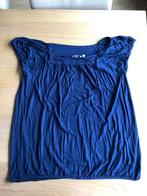 Miss Etam donkerblauw t-shirt, “ballon” model, maat L, Miss Etam, Blauw, Maat 42/44 (L), Zo goed als nieuw