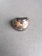 Ring Glas Zwart Bruin, Sieraden, Tassen en Uiterlijk, Ringen, Verzenden, Nieuw, Bruin, Dame