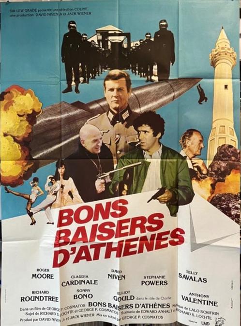 Escape to Athena (1979) Roger Moore filmposter, Verzamelen, Posters, Gebruikt, Film en Tv, A1 t/m A3, Rechthoekig Staand, Verzenden