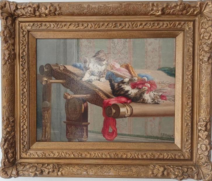 antiek schilderij, Antiek en Kunst, Kunst | Schilderijen | Klassiek, Ophalen of Verzenden