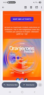 Ticket Oranjeroes, Eén persoon, Ticket of Toegangskaart
