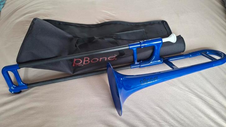 pBone mini trombone, Muziek en Instrumenten, Blaasinstrumenten | Trombones, Zo goed als nieuw, Tenor, Ophalen of Verzenden