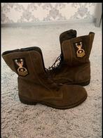 Stoere Lazamani legergroene boots - maat 41, Ophalen of Verzenden, Zo goed als nieuw, Groen, Lage of Enkellaarzen