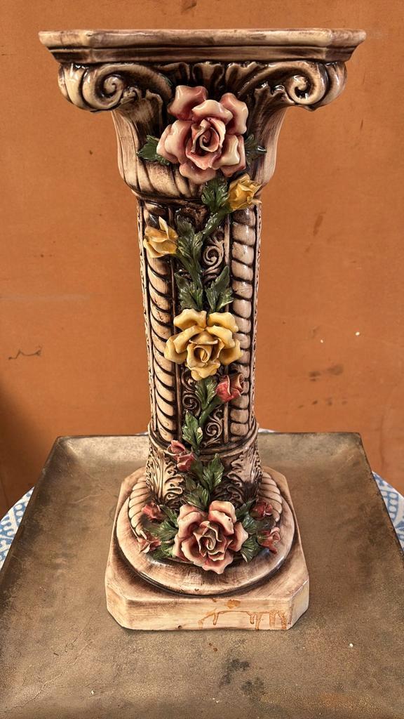 Capodimonte Pilaar - Italiaans porcelein vintage, Huis en Inrichting, Woonaccessoires | Zuilen en Pilaren, Zo goed als nieuw, Ophalen