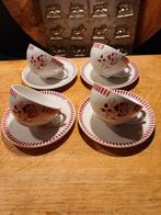 Set (4) antieke Franse kop en schotels van KG Luneville, Antiek en Kunst, Verzenden