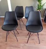 JYSK klarup eetkamerstoelen 4 stuks, Huis en Inrichting, Ophalen, Gebruikt, Zwart, Vier