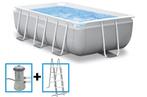 Intex prism zwembad metal pool 400x200 verwarming, afdekzeil, 400 cm of meer, Rechthoekig, 80 tot 120 cm, Opzetzwembad