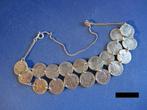 ARMBAND zilver met munten Koning Wilhelm III, Ophalen of Verzenden, Koning Willem III, 5 cent, Zilver