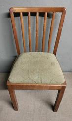 Eetkamerstoel gestoffeerde houten stoel vintage, Ophalen