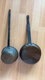 2 koperen pannetjes, Ophalen of Verzenden
