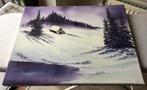 Mooi en apart schilderij - Bob Ross stijl, Antiek en Kunst, Kunst | Schilderijen | Klassiek, Ophalen of Verzenden