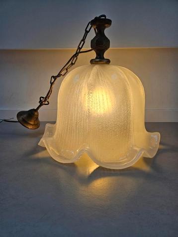Groot Vintage Art Deco Tulplamp beschikbaar voor biedingen