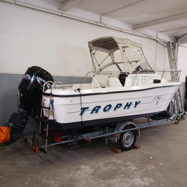 Bayliner Trophy met 115 pk Mercury; inruil mogelijk, Watersport en Boten, Vis- en Consoleboten, Gebruikt, 70 pk of meer, 3 tot 6 meter