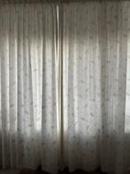 Crème/Beige Gordijnen met Bloemen - 360x250cm, Huis en Inrichting, Stoffering | Gordijnen en Lamellen, Gebruikt, 200 cm of meer