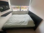 Zwart IKEA malm bed incl matras en lattenbodem zgan, 160 cm, Zo goed als nieuw, Hout, Zwart