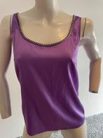Escada zijde top met ketting en zit strech in maat 34, ., Paars, Escada, Ophalen of Verzenden