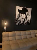 Brigitte Bardot op canvas 100x100 cm, Huis en Inrichting, Woonaccessoires | Schilderijen, Tekeningen en Foto's, Ophalen