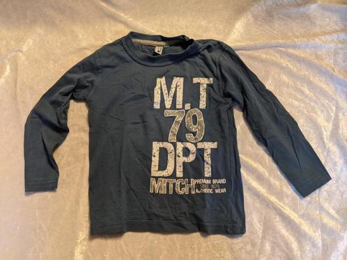 z.g.a.n. Shirt Mitch maat 110, lange mouwen, Petrol blauw, Kinderen en Baby's, Kinderkleding | Maat 110, Zo goed als nieuw, Jongen