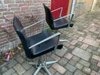 2 vintage italiaans design kappersstoelen/bureaustoelen, Ophalen of Verzenden, Zo goed als nieuw, Zwart