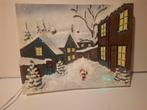 Leuk kerst schilderij met verlichting, Diversen, Kerst, Ophalen of Verzenden, Zo goed als nieuw