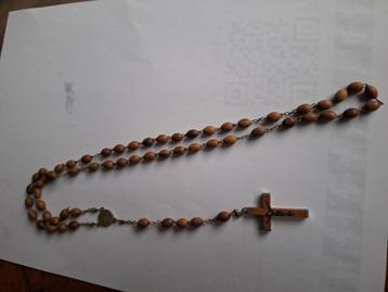 Oude rozenkrans bruine kralen. Kerk, religie beschikbaar voor biedingen
