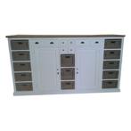 Hoog dressoir stuifakkers, Ophalen, Teakhout, Nieuw, 200 cm of meer