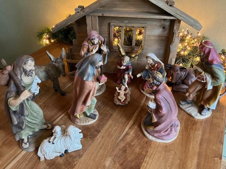 Kerststal met complete groep, Diversen, Kerst, Gebruikt, Ophalen