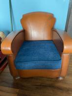Vintage Leren Fauteuil, Ophalen, Gebruikt, Leer, 75 tot 100 cm