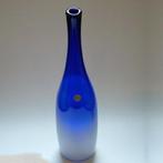 Leerdam blauw witte hoge fles vaas ontwerp Floris Meydam, Antiek en Kunst, Ophalen of Verzenden