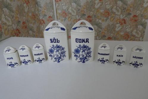 Stenen voorraad potten Zwiebelmustermotief, Antiek en Kunst, Curiosa en Brocante, Ophalen