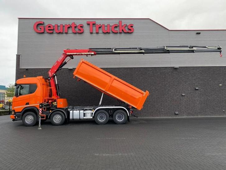 Scania R650 V8 NGS XT 8X4 + KIPPER + FASSI F275A.2.25 KRAAN/, Auto's, Vrachtwagens, Bedrijf, ABS, Airconditioning, Centrale vergrendeling