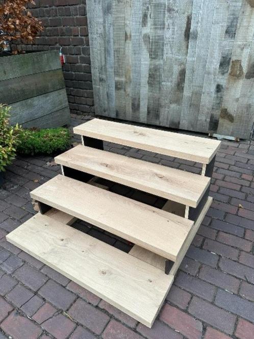 Eiken traptreden, Doe-het-zelf en Verbouw, Hout en Planken, Zo goed als nieuw, Eiken, Minder dan 200 cm, Ophalen