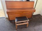 Mooie piano met kruk, Muziek en Instrumenten, Piano's, Ophalen, Gebruikt, Bruin, Piano