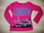 134 longsleeve roze met print maat 134, Ophalen of Verzenden, Zo goed als nieuw, Meisje, Shirt of Longsleeve