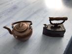 Koperen Pot & Antiek Strijkijzer, Antiek en Kunst, Antiek | Koper en Brons, Ophalen of Verzenden, Koper