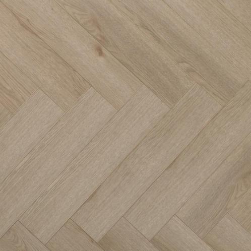 34 m2 Klik PVC Lamett Sava Visgraat Almond SAV HB-2254-1B., Huis en Inrichting, Stoffering | Vloerbedekking, Nieuw, Laminaat, 25 tot 50 m²