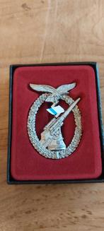 Duitse Flak Badge WOII in doosje, Verzamelen, Ophalen of Verzenden, Overige soorten, Duitsland, Embleem of Badge