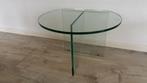 Glazen bijzettafeltje, Huis en Inrichting, Tafels | Bijzettafels, Rond, 55 tot 75 cm, Ophalen, 45 tot 60 cm
