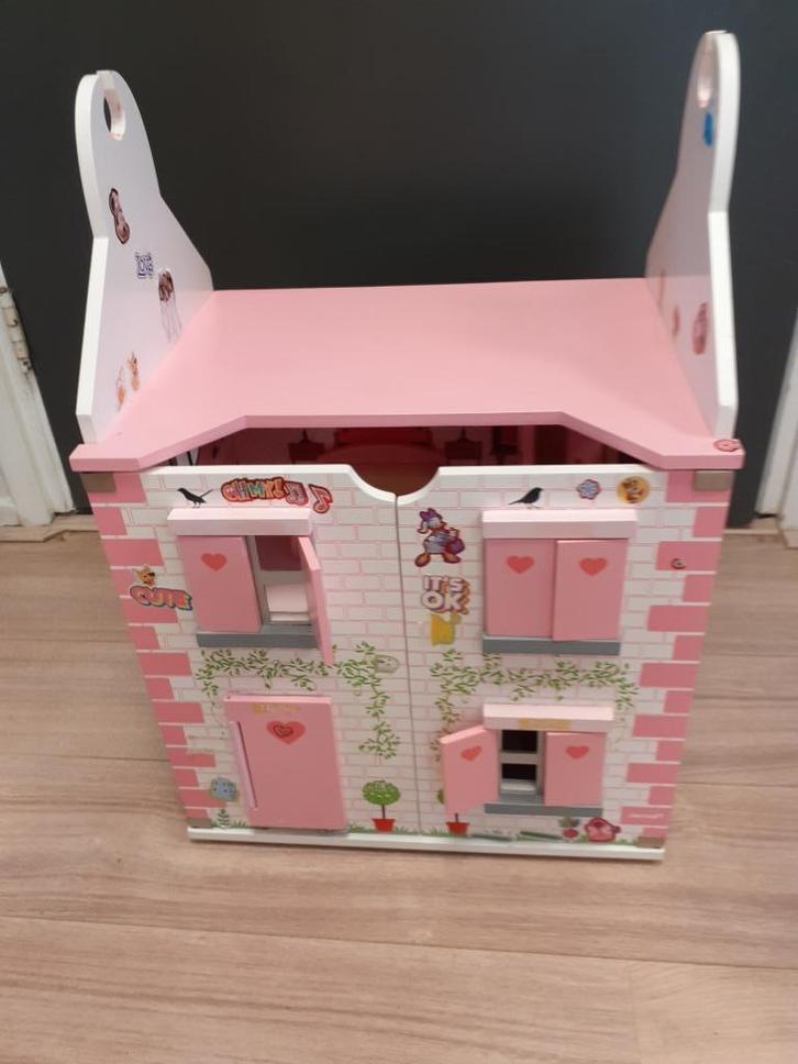 Janod Houten poppenhuis, Kinderen en Baby's, Speelgoed | Poppenhuizen, Gebruikt, Poppenhuis, Ophalen of Verzenden