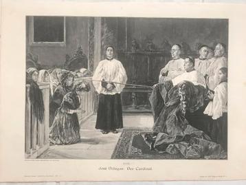 José Villegas: Der Cardinal, 1896, or. gravure, 32x22cm.  beschikbaar voor biedingen