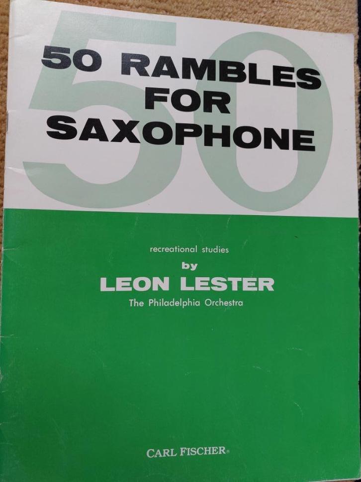 50 Ramblers van Leon Lester leuke solo nummers altsaxofoon, Muziek en Instrumenten, Bladmuziek, Zo goed als nieuw, Les of Cursus