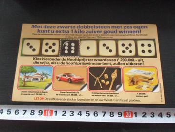 sticker Dobbelstenen 1984  beschikbaar voor biedingen