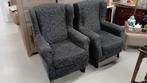 Fauteuils twee stuks zwart, Ophalen, Gebruikt, 75 tot 100 cm, 50 tot 75 cm