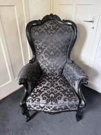 Prachtige zwarte barok fauteuil, Antiek en Kunst, Ophalen