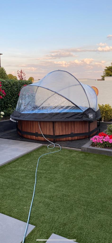 Exit zwembad ø300 "met overkapping", Tuin en Terras, Zwembaden, Gebruikt, Opzetzwembad, Minder dan 80 cm, 200 tot 400 cm, 300 cm of meer