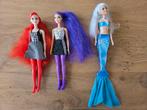 3 color reveal Barbies, waarvan 1 mermaid, Ophalen of Verzenden, Gebruikt, Barbie