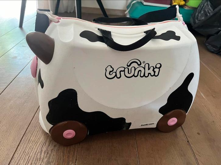 Trunki koffer koe met sleutel, Sieraden, Tassen en Uiterlijk, Koffers, Zo goed als nieuw, Hard kunststof, Minder dan 50 cm, Minder dan 35 cm