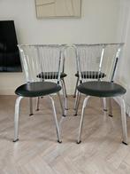 Set van 4 vintage Fasem eetkamerstoelen 1968, Ophalen, Gebruikt, Zwart, Metaal