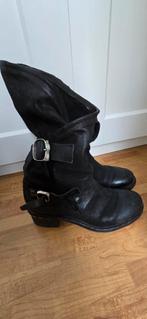 A.S.98 Dameslaarzen - Handgemaakt Italië mt. 39, A.S.98, Zwart, Boots, Ophalen of Verzenden